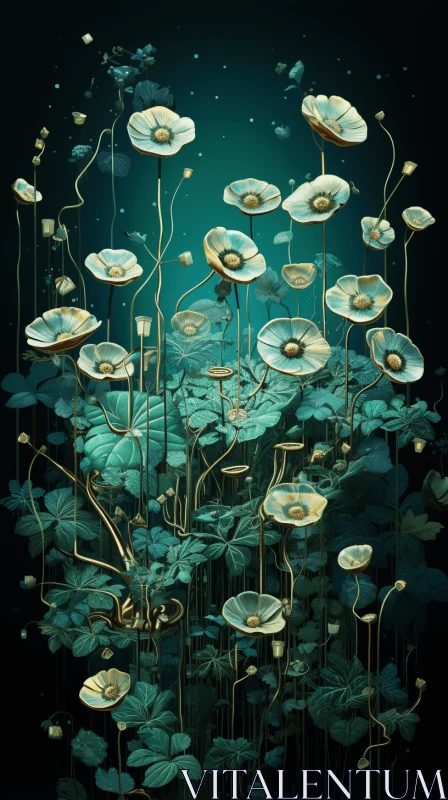 Captivating Water Lilies Artwork by Koko Harumi AI Image