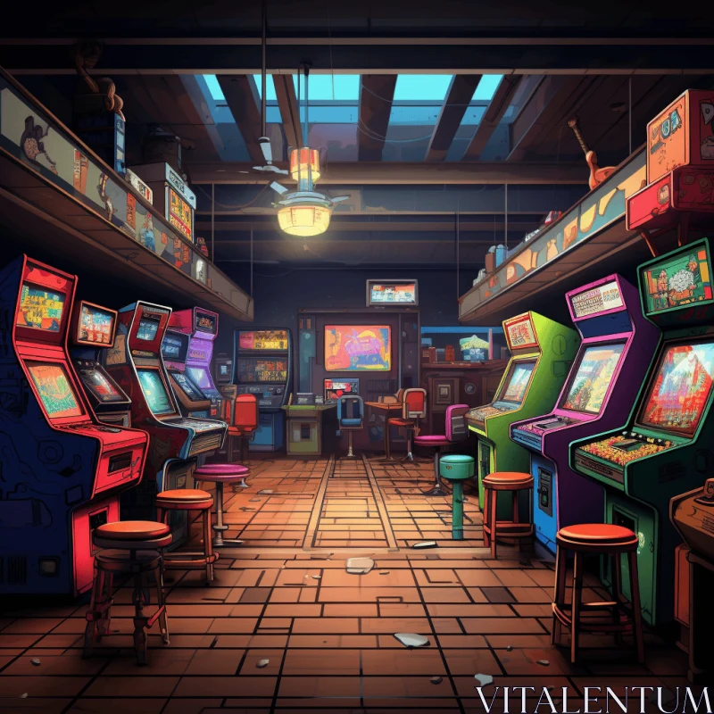 Captivating Arcade Art: A Journey into Nostalgia and Gaming AI Image