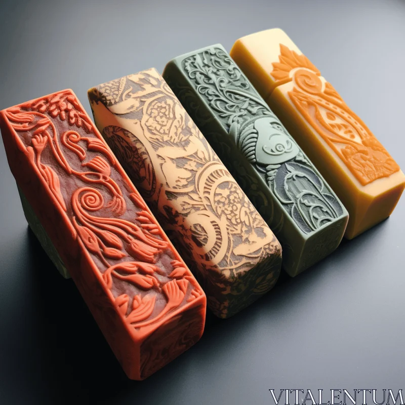 Unique Carved Soap Bars Inspired by Tattoo Art | High Quality Photo AI Image