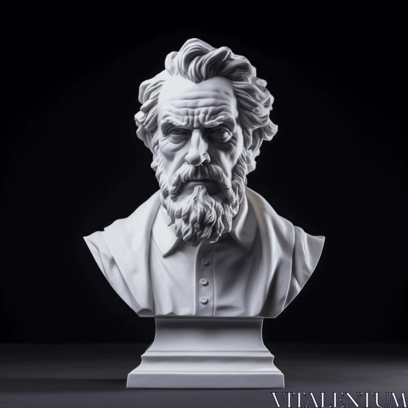 Captivating Sculptural Depiction of a Famous Person | Classic Academia Style AI Image