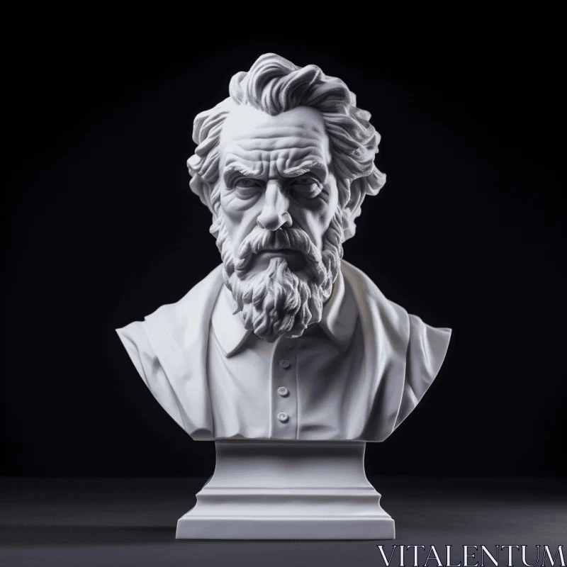 Captivating Sculptural Depiction of a Famous Person | Classic Academia Style