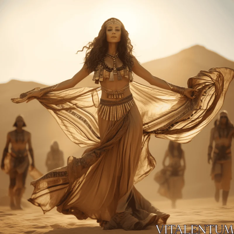 AI ART Intricate Costumes in the Desert: A Cinematic Mood