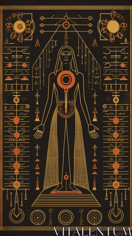 Intricate Esoteric Iconography Poster with Egyptian Symbolism AI Image