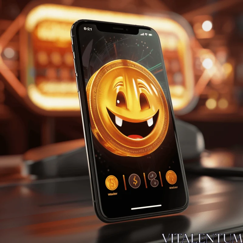 Playful and Vibrant iPhone and Smartphone Artwork with Halloween Theme AI Image