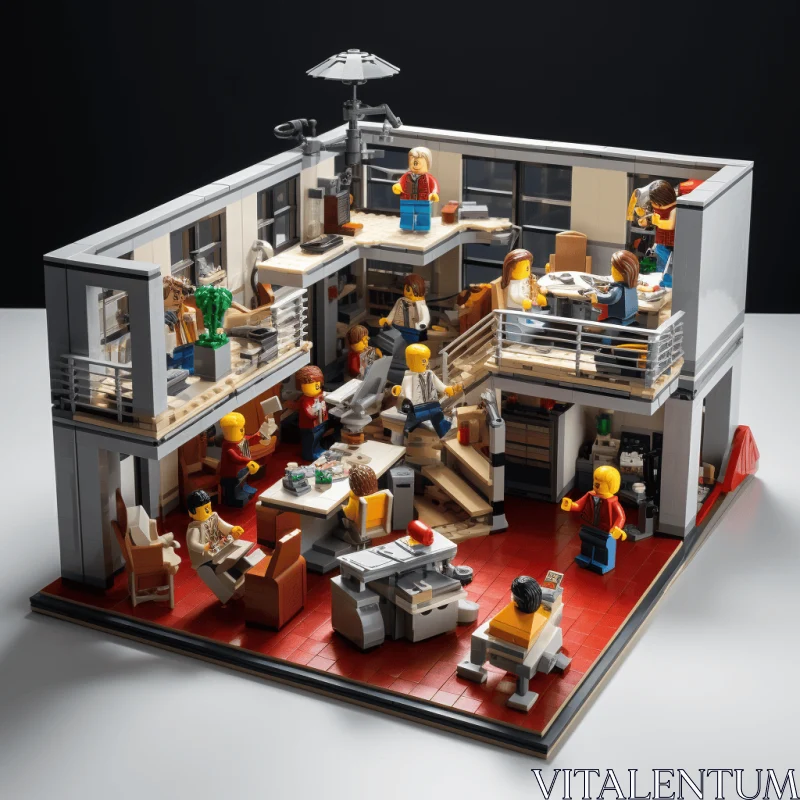 Captivating LEGO Set: Cinematic View and Bold Modernism AI Image