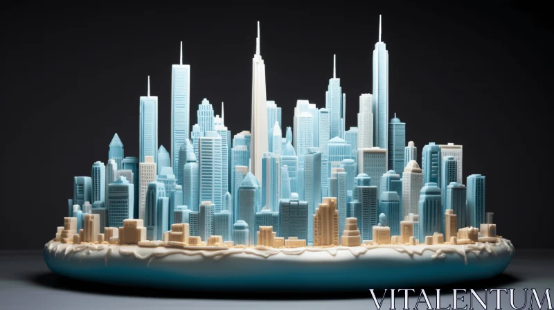 Captivating Clay Sculpture of New York City Skyline | Chicago Imagists Inspired AI Image