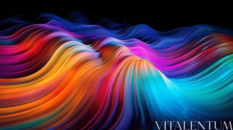 AI ART Colorful Abstract Motion Wave Wallpaper - Surrealistic Masterpiece