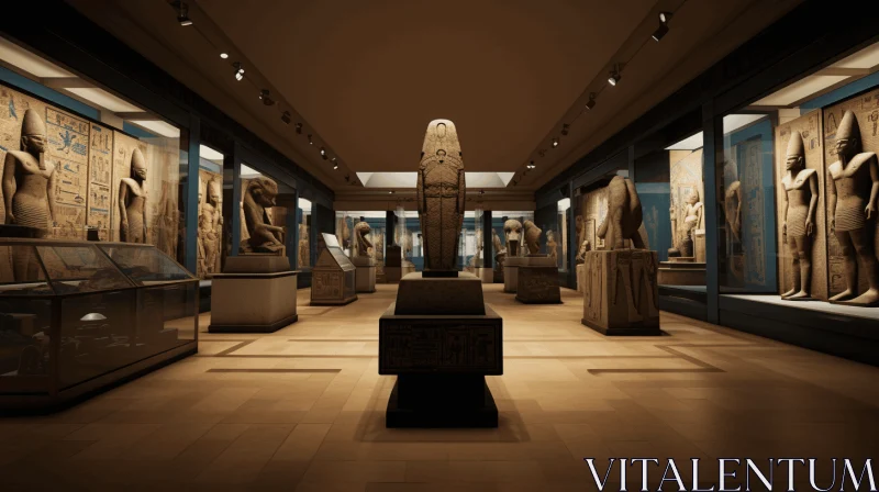 Explore the Ancient Egyptian Artifacts at Our Museum AI Image