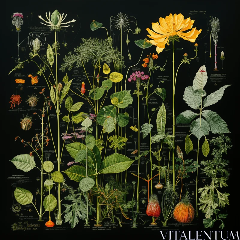 Captivating Photorealist Flower Print - Raw Vulnerability and Symbolic Props AI Image