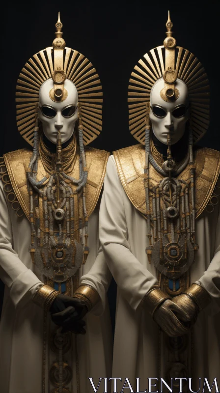 Hyper-Realistic Sci-Fi Portraits of Egyptian Princes | Symmetrical Compositions AI Image
