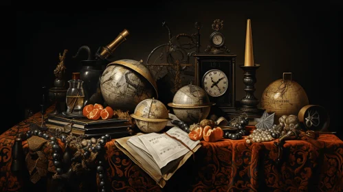 Captivating Antique Still Life Composition | Hyperrealistic Art