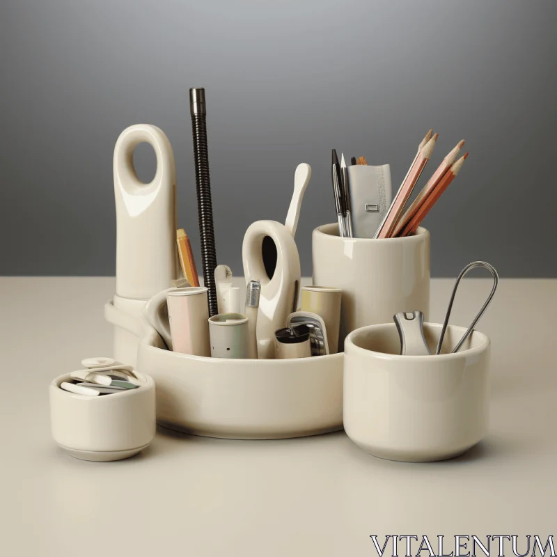 AI ART Exquisite Stationery Holder: Photorealistic Still Life in Maya