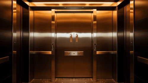 Golden Elevator in an Empty Building | Consumer Culture Critique