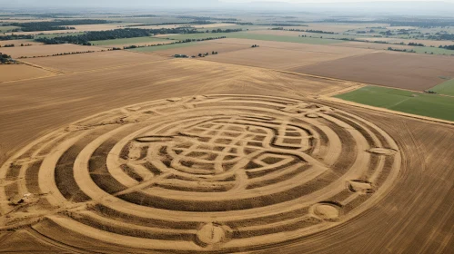 Mystical Maze in a Field: A Contemporary Take on Medieval Art