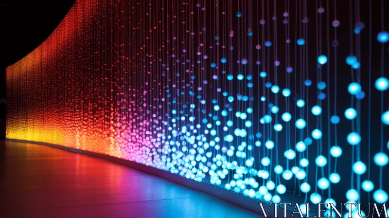 AI ART Colorful Light Wall with Neon Lights | Ethereal and Dreamlike Atmosphere