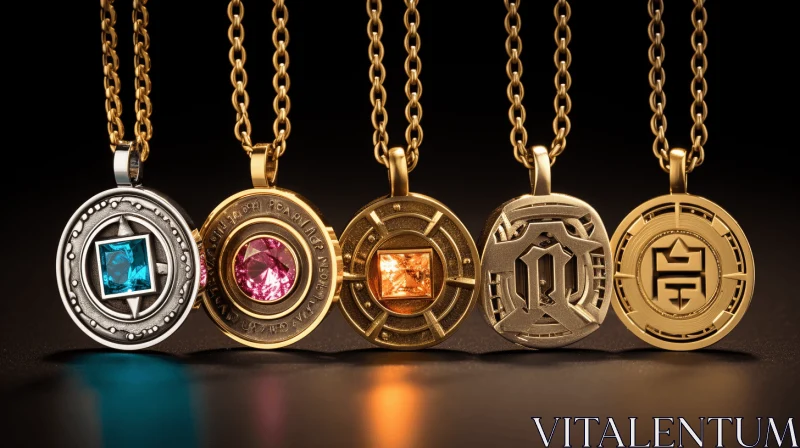 Stunning Universe Pendant with Eight Coins | Industrial Light and Magic AI Image