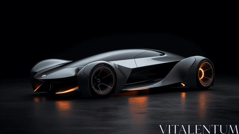 Futuristic Car on Dark Background | Ethereal Atmosphere | Barbizon School AI Image