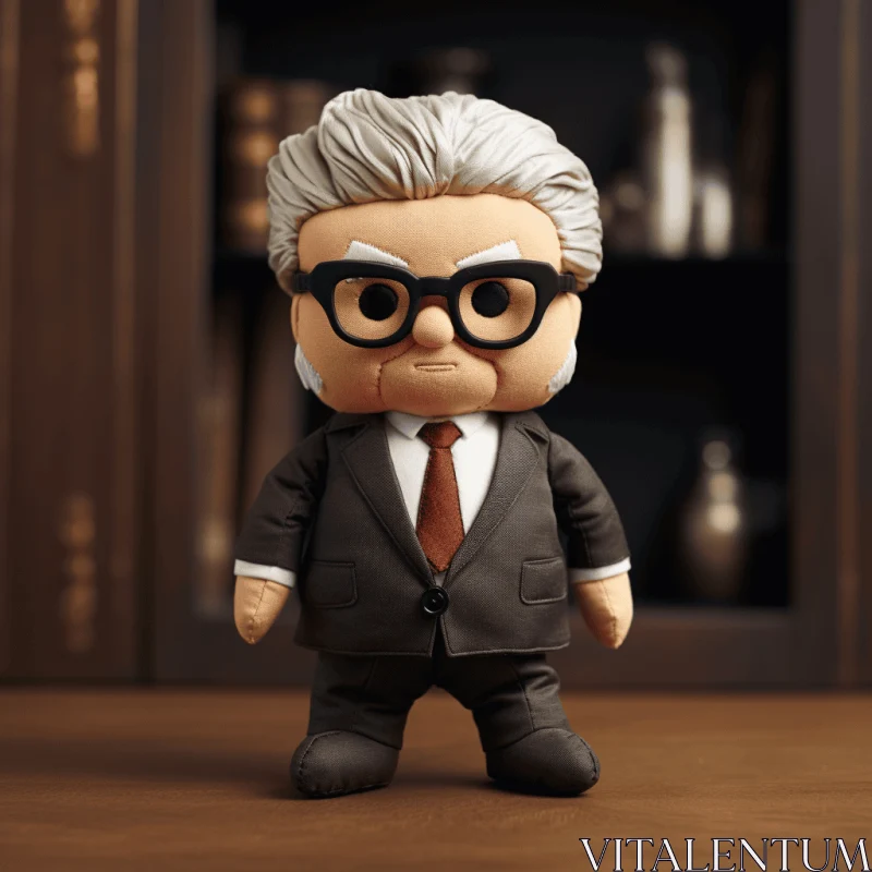 Captivating Toy Figurine of a Person in a Suit and Tie AI Image