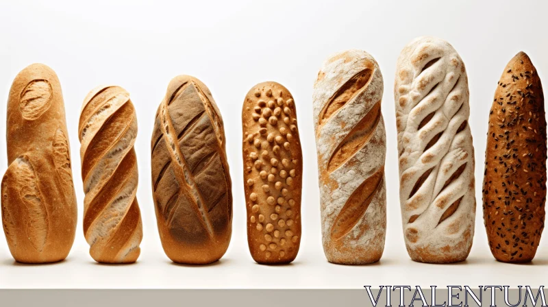 Bread with Different Shapes - Hyperrealistic and Vibrant Artwork AI Image