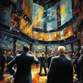Businessmen Paintings in a Dynamic Business Center