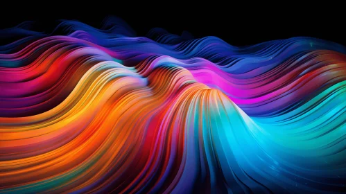 Colorful Abstract Motion Wave Wallpaper - Surrealistic Masterpiece