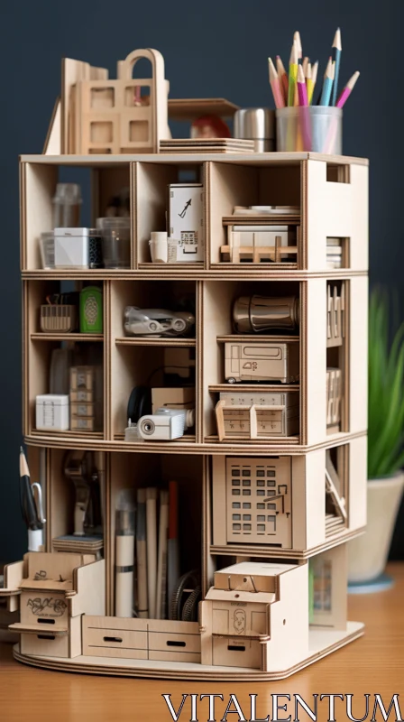 Captivating Modular Building for Home Office | Cardboard House AI Image