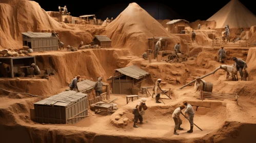 Captivating Sand Mining Village Model - Exquisite Realism