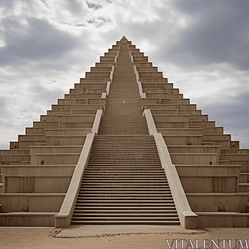Captivating Pyramid Art: Neoclassical Symmetry and Mesmerizing Influences AI Image