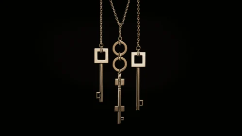 Captivating Necklace with Keys | Enigmatic Design