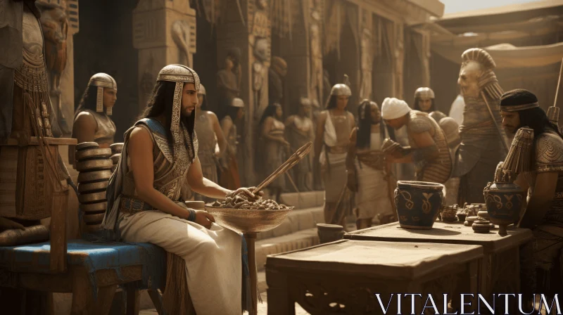 Pharaohs in Ancient Egypt: A Captivating Scene of Historical Grandeur AI Image