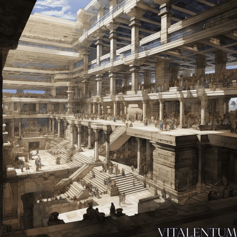 Captivating Artwork of Ancient City Ruins | Hyperrealistic Renderings AI Image
