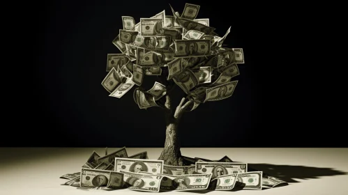 Captivating Money Tree Artwork - Organic Expressionism | Barbizon School