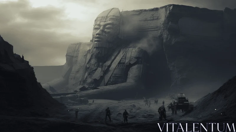 AI ART Imposing Monumentality in a Retro-Futuristic Desert | Kushan Empire