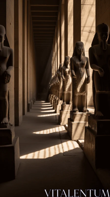 AI ART Captivating Ancient World Statues: Majestic Lighting and Shadows