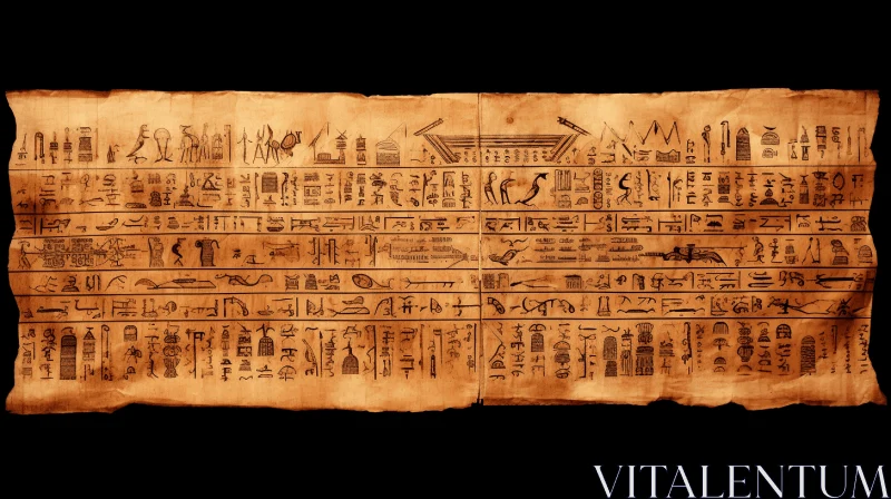 Ancient Egyptian Scroll: A Captivating Tale from the Bible AI Image