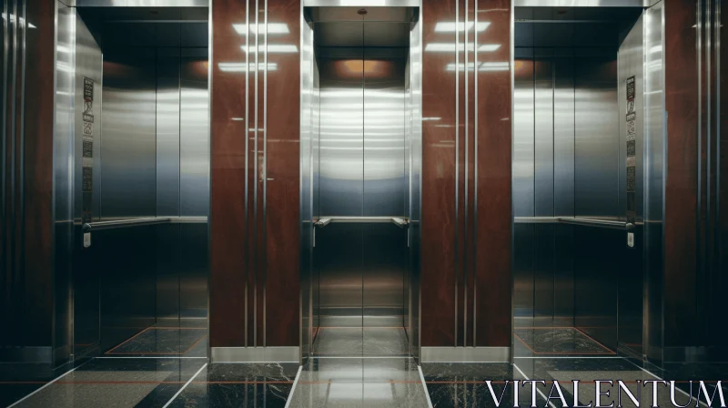 Metal Elevator in Modern Building | Elegant and Eco-Friendly Design AI Image