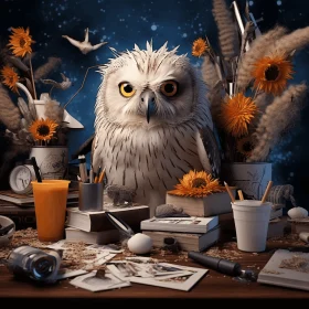 Realistic Owl Painting: Captivating Nature Portrait
