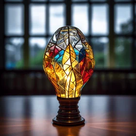 Colorful Design Inside Fluorescent Light Bulb | Crystal Cubism