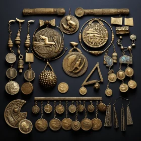 Exquisite Gold Jewelry Collection | Ancient Objects | Tabletop Photography