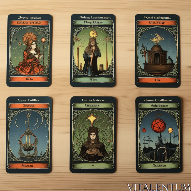 AI ART Intricate Tarot Card Collection with Striking 2D Art