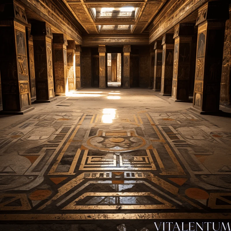Ancient Egyptian Hallway: A Captivating Glimpse into the Past AI Image