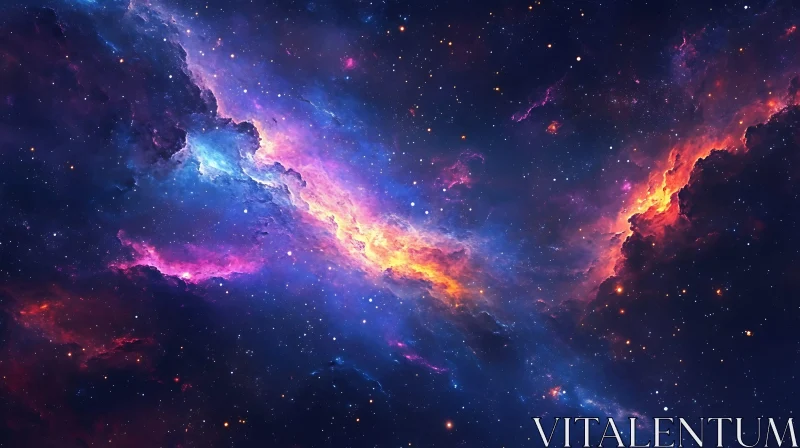 Celestial Hues: A Cosmic Nebula Painting