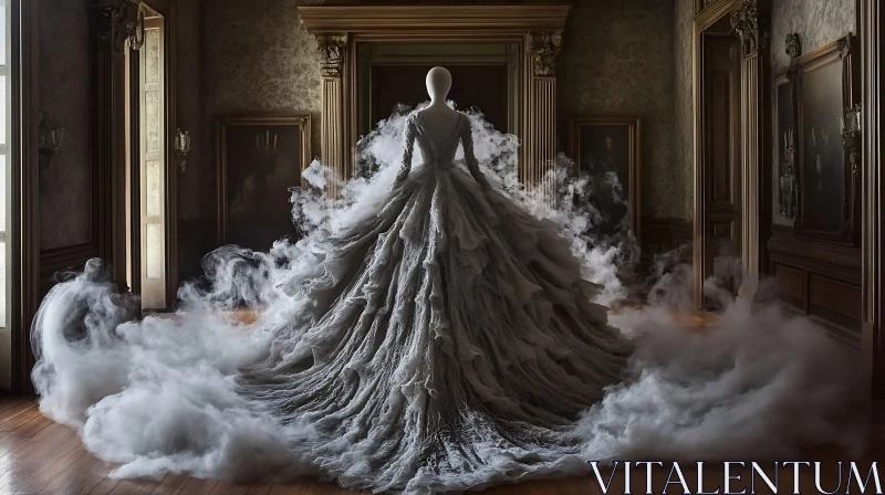 Smoky Dress in Ornate Room