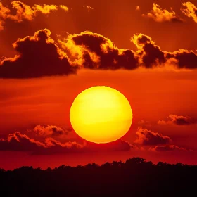 Sunset Spectacle: A Fiery Sky Display