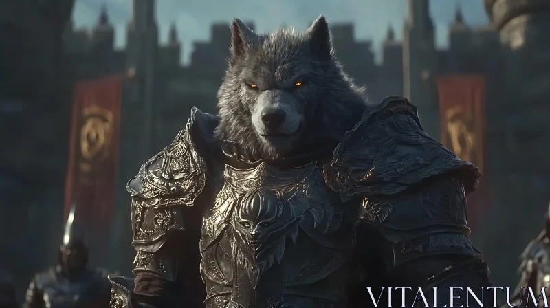 Armored Wolf Warrior Fantasy Character