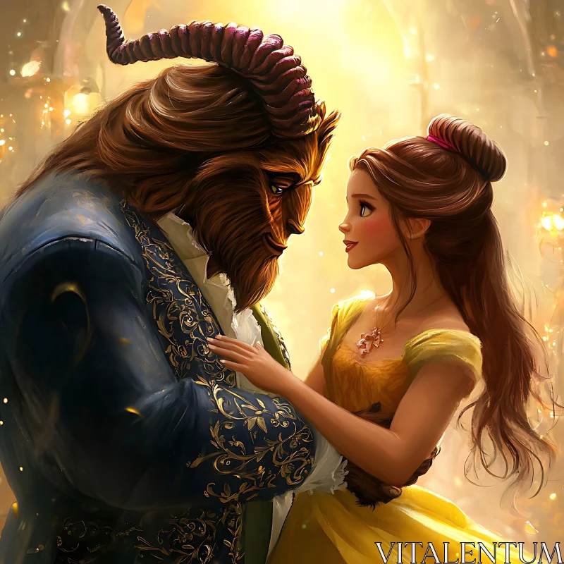 AI ART Belle and Beast: A Tale of Love