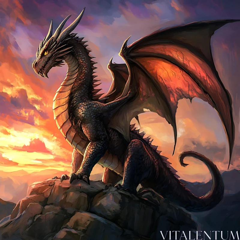 Sunset Dragon: A Creature of Legend