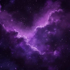Cosmic Purple Starry Sky
