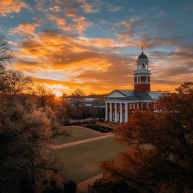 Autumn Sunset at University