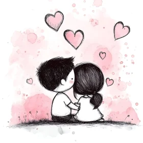 Whimsical Love Cartoon